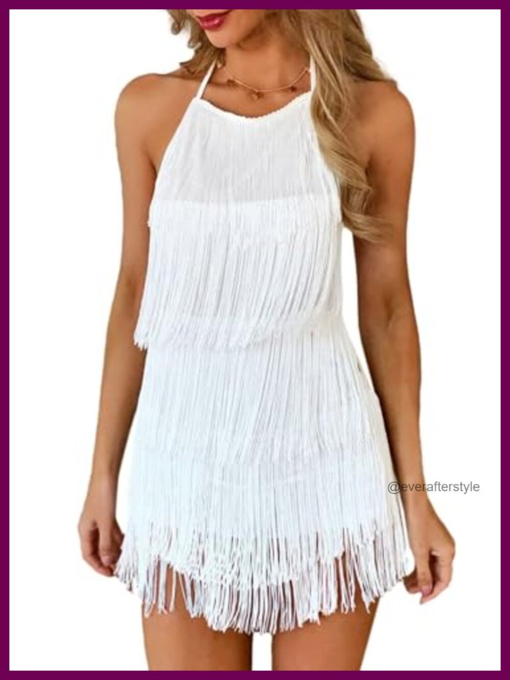 Women Western Fringe Halter Romper Cowgirl Country Concert Outfit